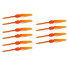 5 Pares de Hélices T65MM de 2 Pás, Hélices CW CCW de 65 mm e 2,5 Polegadas para Drone Quadcopter Ultramicro/Toothpick FPV Laranja e Vermelho