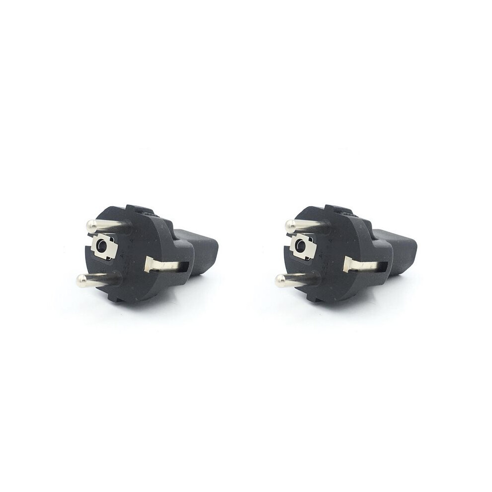 2X Eu To Iec320 C13 Power Adapter,Eu Male To Iec320 C13 Female Ac Plug,Eu(4.8Mm)2Pin To Pdu/Ups Conversion Plug,10A 250V 4713109640638