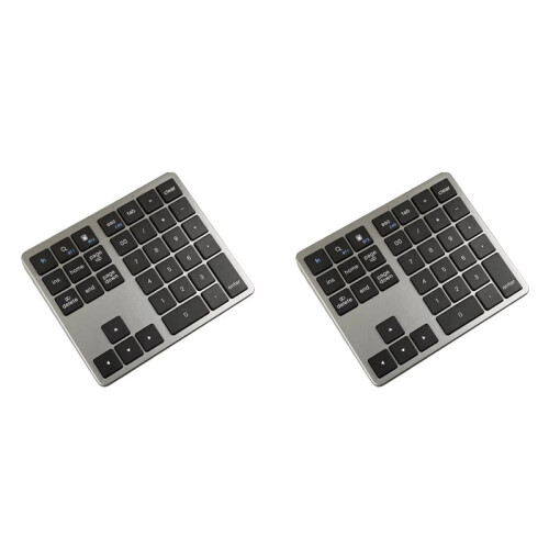 2X 2.4G Wireless  Number Pad 35 Keys Remote Connection Numpad Numeric Keypad A