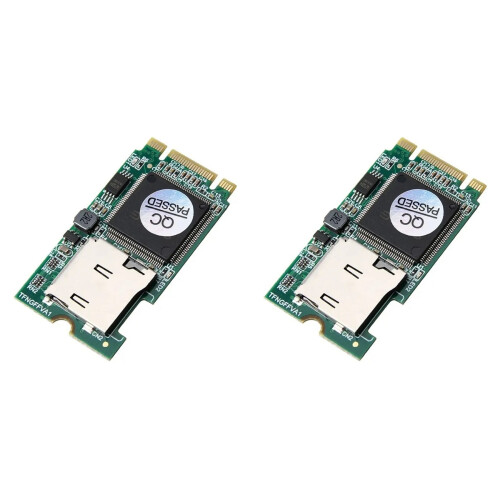 2X for M.2 Micro- Card Reader Micro- SDHC SDXC TF to M2 B Key T-Flash Adapter for PC M.2 NGFF SSD Support 512GB