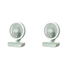 2X Oscillating Air Circulator Fan 5 Speeds Oscillating Personal Fan with Remote Control 4000mAh Rechargeable Air Green