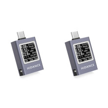 2X HDC-085C 4.5-50V 0-12A PD3.1 Digital Display DCVoltage Ammeter Power Meter Type-C Cell Charging Tester