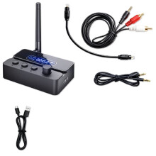 5.3 Transmitter Receiver S3 HiFi 3.5mm/RCA/OPT/U-Disk 2-in-1 Transmission Receiving Adapter for TV PC Speaker