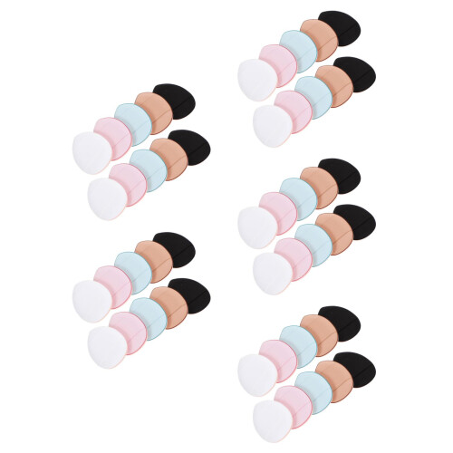 60 Pcs Makeup Blending Powder Puff Facial Foundation Mini Puffs 1
