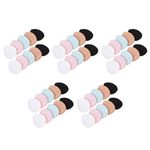 60 Pcs Makeup Blending Powder Puff Facial Foundation Mini Puffs 2