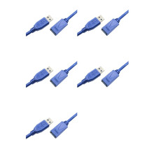 5X Przedłużacz USB3.0 Męski na Żeński USB 3.0 Szybki Przedłużacz Transferu Danych z Ekranowanym Kablem Danych USB3.0 1M