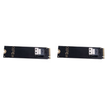 2X M.2 NVMe to Slimline SAS SFF-8654 Adapter NGFF M.2 M Key to SFF 8654 Adapter Card SFF-8654 Converter Card
