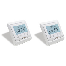 2X 16A 230V LCD Programmierbare Warme Fuß Boden Heizung Raum Thermostat Temperaturregler Temperatur Regler Manuell Mechanisch