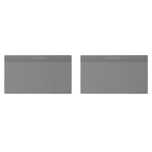 2X Supergroßes 700x400mm Isolierpad Aus Reinem Silikon, Reparatur-Arbeitsmatte, BGA, Hitzebeständige Lötstation, Schreibtischplattform, Grau
