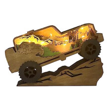Off-Road Vehicle Model Decor, Glowing Vehicle Decor,Multi-Layer ATV Model Wall Decor, ATV Statue Desktop Decor 1Set