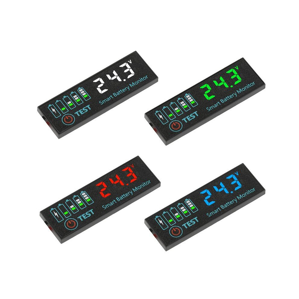 7-55V Voltmeter Voltage Tester Hd Led Indicator 3S-12S Volt Meter For Acid Battery/Lithium-Ion Power Display Light 4713709682007