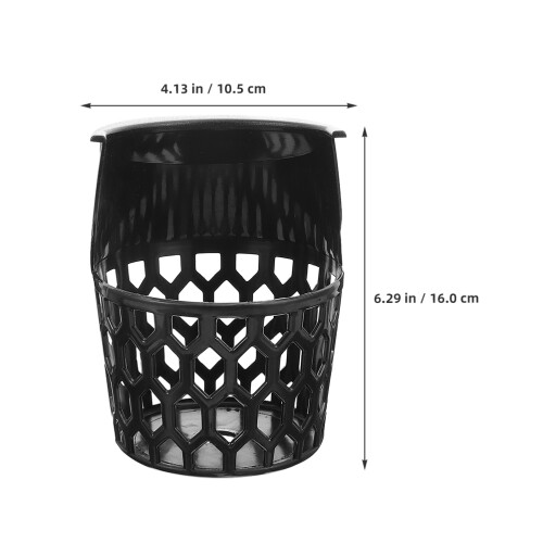 2Pcs Durable Black Plastic Pool Table Basket for Billiard Storage 1