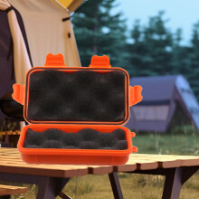 Outdoor Waterproof Shockproof Storage Box Orange S 13.5x4x8cm