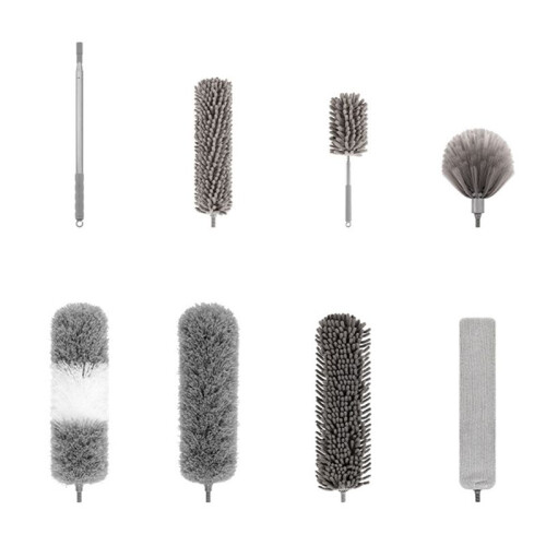 Set of 8 Electrostatic Feather Duster Retractable Dust Remover Blanket Extended Brush Chenille Sets Cleaning Tools