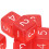 30PCS Dice Cubes 15.5mm Red 6-Sided Right-Angle 11