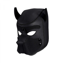Adults Neoprene Puppy Hood Mask, Removable Cosplay Dog Full Face Pup Hood Mask for Halloween Cosplay