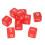 30PCS Dice Cubes 15.5mm Red 6-Sided Right-Angle 8