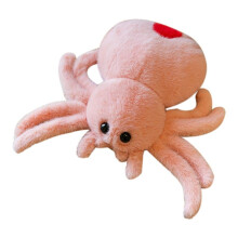 Simulación de Araña Saltarina Muñeca de Araña Gateando Muñeca Mascota Peluche Lindo Reptil Juguete de Peluche Súper Lindo Rosa