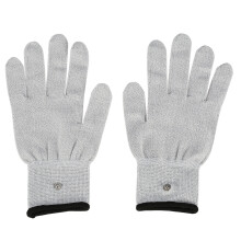 Large Tens Electrotherapy Gloves with Conductive Electrodes and Lead Wires Pair