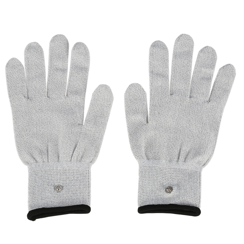 Large Tens Electrotherapy Gloves with Conductive Electrodes and Lead Wires Pair