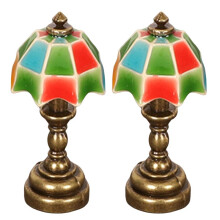 Bordslampa Retro Hantverk Söt Dekoration Hem Skrivbordsdekorationer Miniatyr Dockhus Scenmodell B