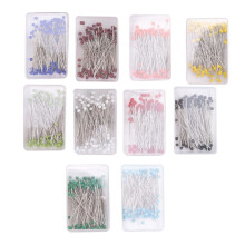 1000 Pieces Sewing Pins 38mm Glass   Pins for Dressmaking Jewelry Components Flower Decoration with Transparent Cases, 10 Colors