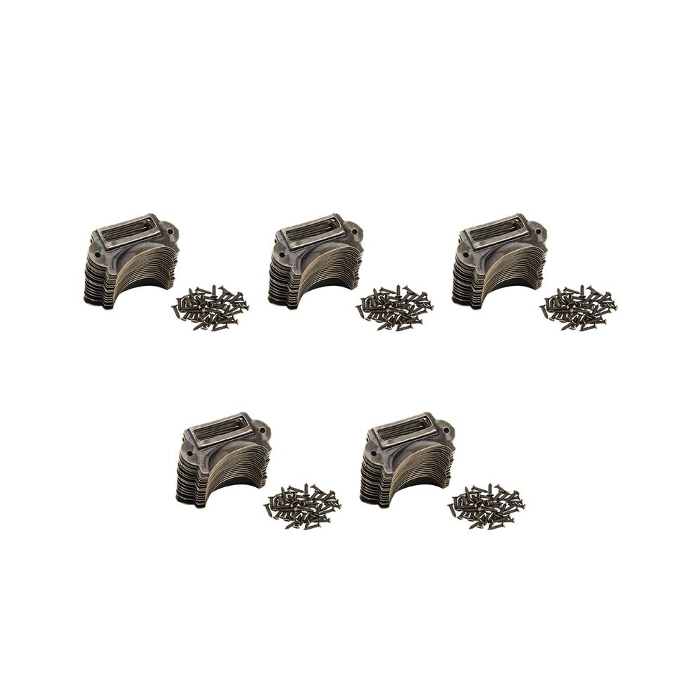 100Pcs File Name Card File Cabinet Handles Label Holder Antique Bronze Drawer Label Pull Cabinet Frame Handle File Name 6032476667108
