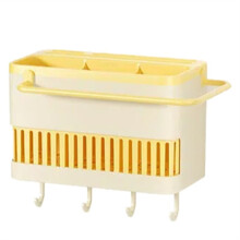 Kitchen Utensil Chopstick Storage Rack with Hook Drainage Rack Wall Mounted Tableware Storage Box Kitchen Organizer B