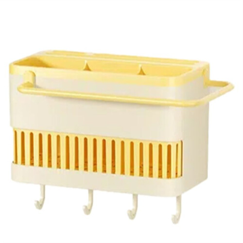 Kitchen Utensil Chopstick Storage Rack with Hook Drainage Rack Wall Mounted Tableware Storage Box Kitchen Organizer B