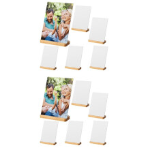 12-Pack Sublimatie Fotolijsten 5 X 7 Inch Metalen Fotolijsten met Warmteoverdracht en Houten Basis DIY Fotoafdrukken