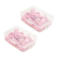 Heart Shape 100Pcs Plastic Quality Cork Board Safety Colored Push Pins Thumbtack Office School Accessories Supplies