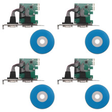 4X PCI-E PCI Express Dual Serial DB9 RS232 2  Controller Adapter Card Green