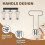 Red Bell Pepper Seed Corer,Universal Fruit and Vegetable Core Remover,Stainless Steel Pepper Corer Seed 3pcs 7