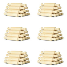 6X Houten Deegroller 6 Inch Lange Keuken Bakken Deegroller Kleine Houten Deegroller voor Kinderen Fondant Pasta