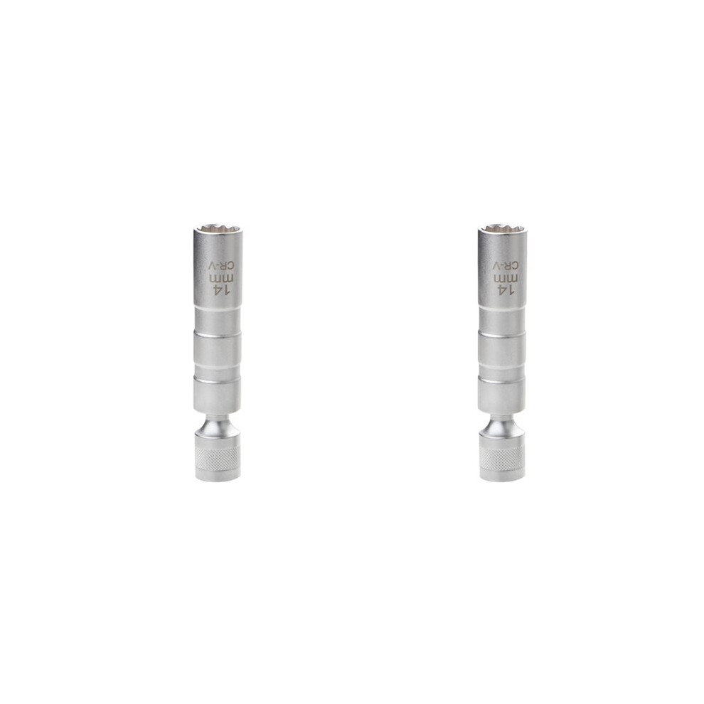 2X Extend Socket Wrench 12 Angle Repairing Removal Tool Thin Wall 3/8Inch Drive Sockets Auto Repair Tool 14Mm 6031896177655