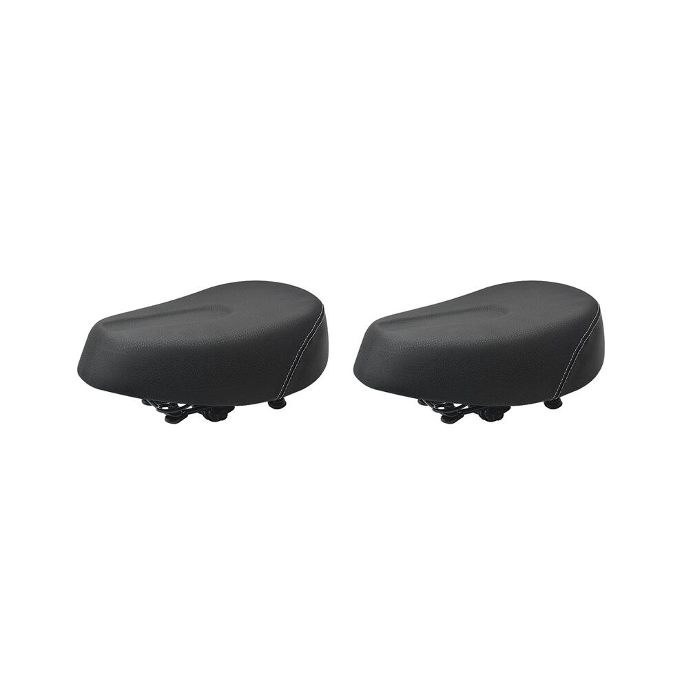 2X E-Bike Saddle Widen Four-Spring Mtb Bike Saddles Soft Pad Electric Bikes Tricycle Scooter Cycling Parts, Black 6033723340850