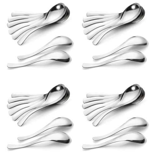 32 Pack Suppen Löffel, Rostfreier Stahl Suppen Löffel, Dicke Schwere Esslöffel Am Tisch