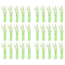 30 Pezzi 10,5 cm Polpo Esche Gonna di Calamari Esca Bagliore nel Esca Acqua Salata Luminosa Scura per Tonno Marlin Delfino Richiamo Basso