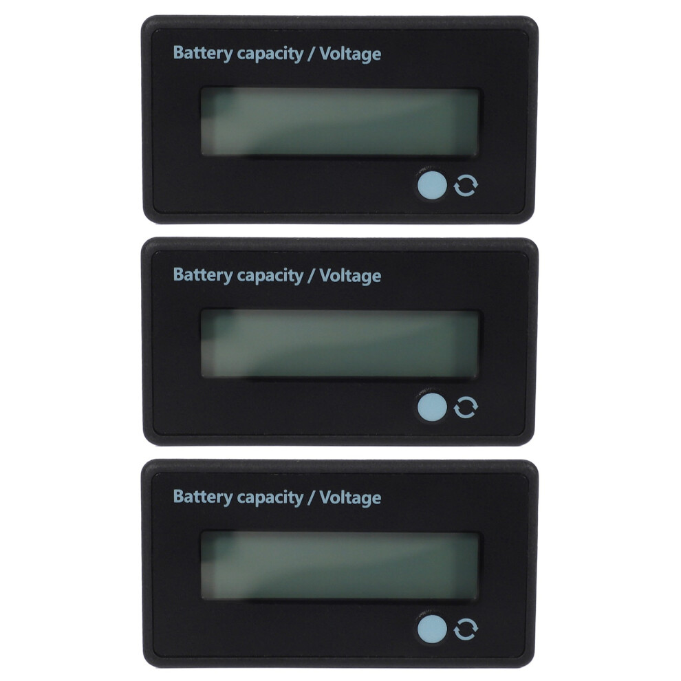 3X 12V 24V 36V 48V Battery Meter, Lead-Acid & Lithium Ion Battery Charge Discharge Monitor 4713157301888