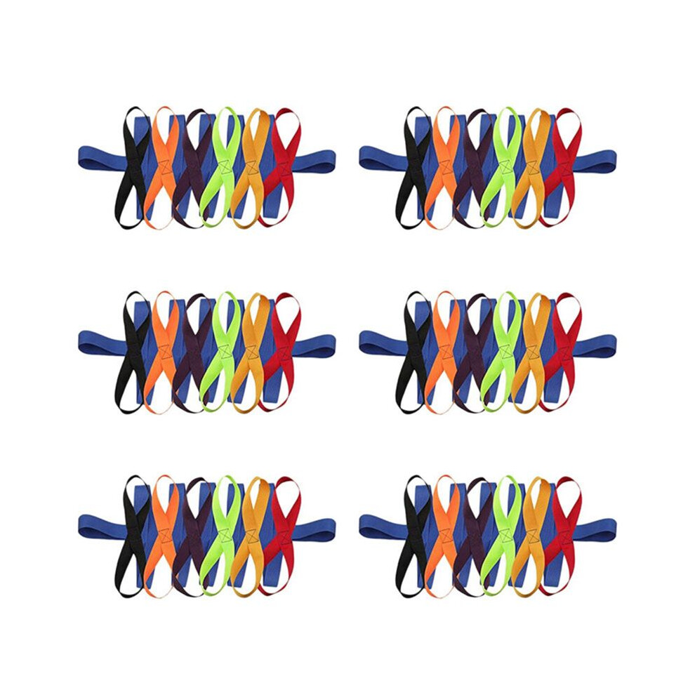 6X Children's Walking Ropes for Preschool Daycare School Kids Outdoor Colorful Handles for  to 12 Children 2 Teachers