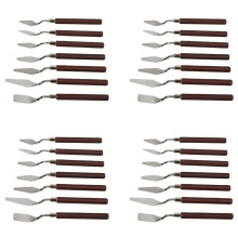 Juego de 28 Cuchillos para Pintura Al óleo Pala para Pintura Al óleo Cuchillo de Paleta para Pintura Al óleo Herramientas de Pintura Acrílica para