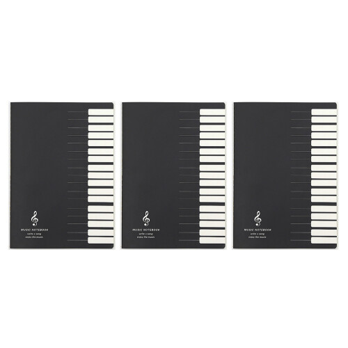 3X Five Lines Music Notes Notebook Music Tab Staff Stave Notebook