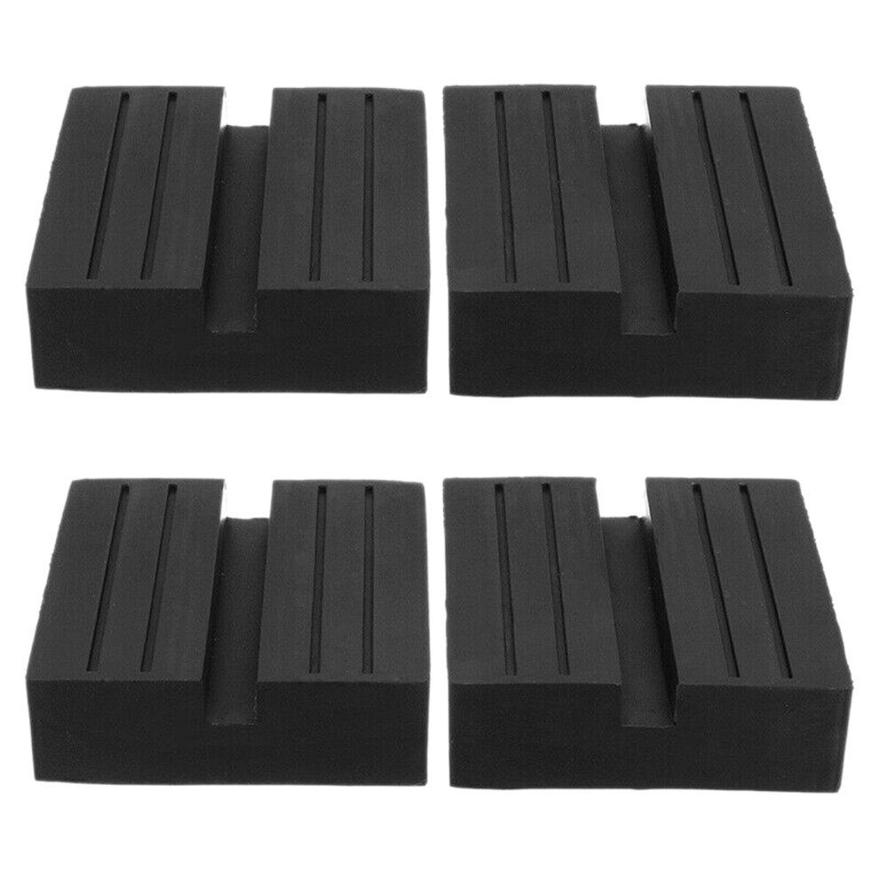 4Pcs Universal Car Slotted Lift Trolley Jack Disk Block Rubber Pad Guard Adapter 6032888622412