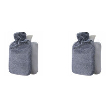 2X Warmwaterkruik Bed Warme Taille Warme Rug Warmwaterkruik met Superzachte Hoes van Pluchemateriaal,A