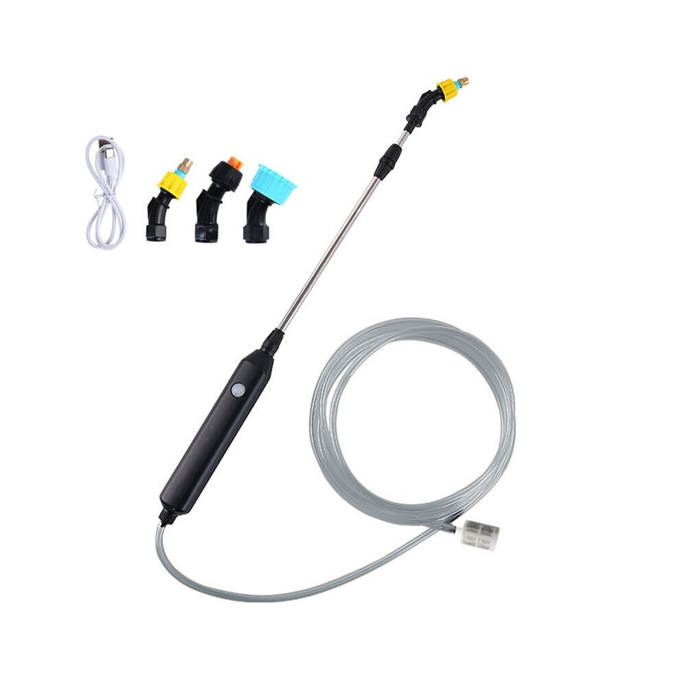 Tauoh Electric Garden Watering Spray With 3 Meters Hose Usb Adjustable Lawn Sprayer Nozzle Sprinkler Weeds Plant