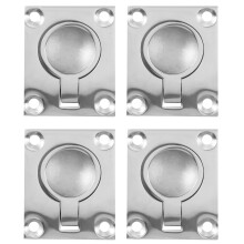 4pièces 48 x 38 mm Bateau Casier Trappe Verrou Cabinet Encastré Anneau Tirez Poignée Surf Marine Matériel de Surf