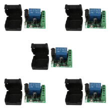 5X 12V 1CH 433MHz Universal Wireless Remote Control RF Relay Receiver 433 MHz Transmitter Button Module DIY