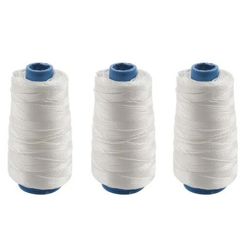 3psc 400M 80Lbs Nylon Twisted Bowstring Thread Fishing String Sewing Cord Kite , White