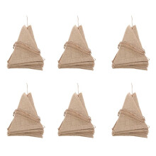 6st 3,7 M Rustik Jute Hessian Burlap Spets Bunting Shabby Chic Bröllopsbanner