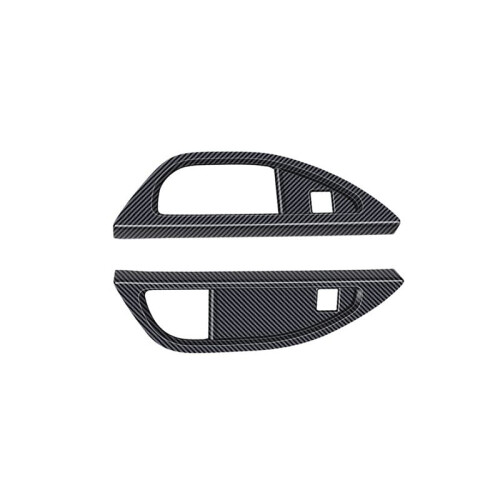 For  Alphard/Vellfire 40 Series 2023+ Third Drain Cup Frame Interior Trim Accessories Carbon Fiber Pattern